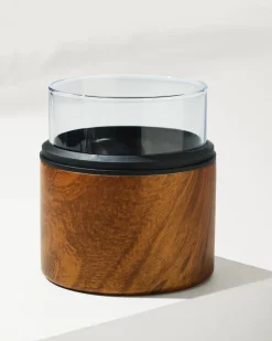 Asobu® On The Rocks Glass & Kuzie - Wood