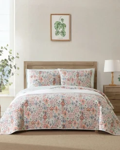Ikat Tropics Reversible 3-Piece Full/Queen Quilt Set