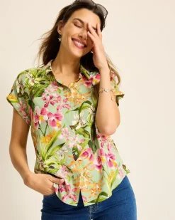 Orchid Bay Silk Camp Shirt