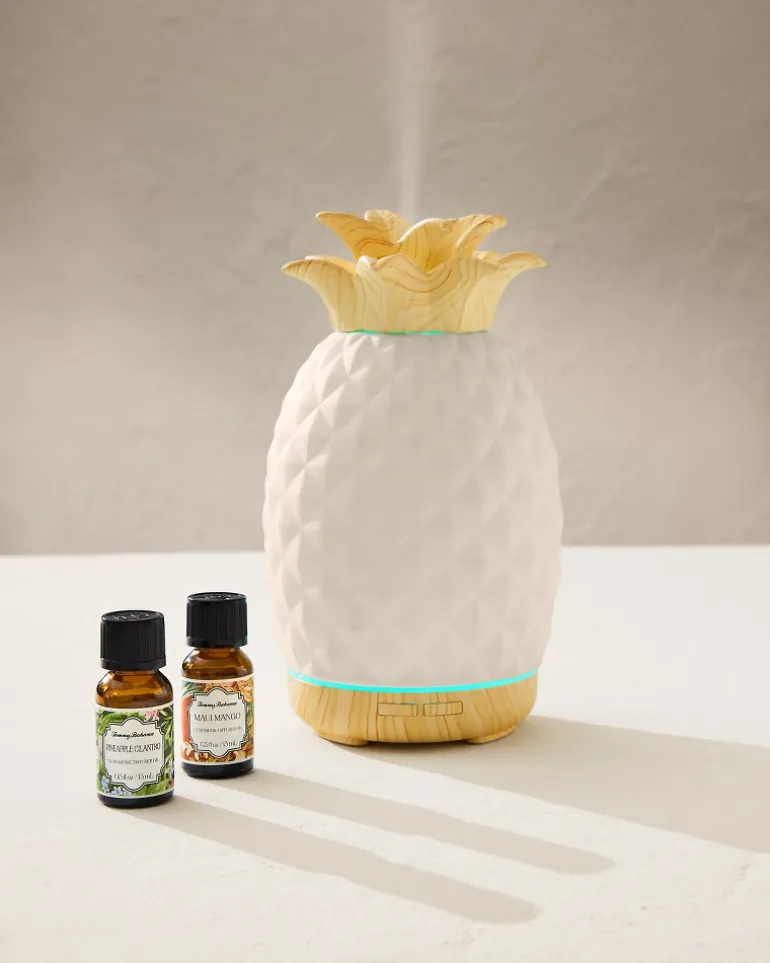 Pineapple Cilantro Ceramic Pineapple Diffuser Oil Refill Set