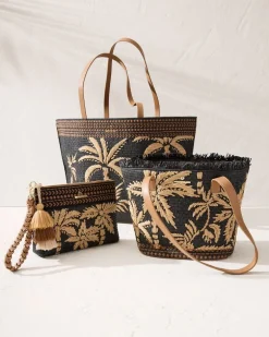Raffia Palms Beach Tote