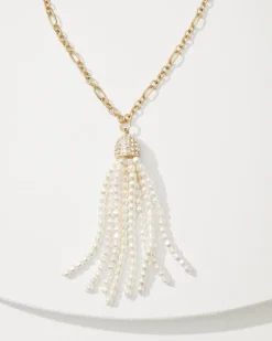Tidal Treasure Pearl Tassel Necklace